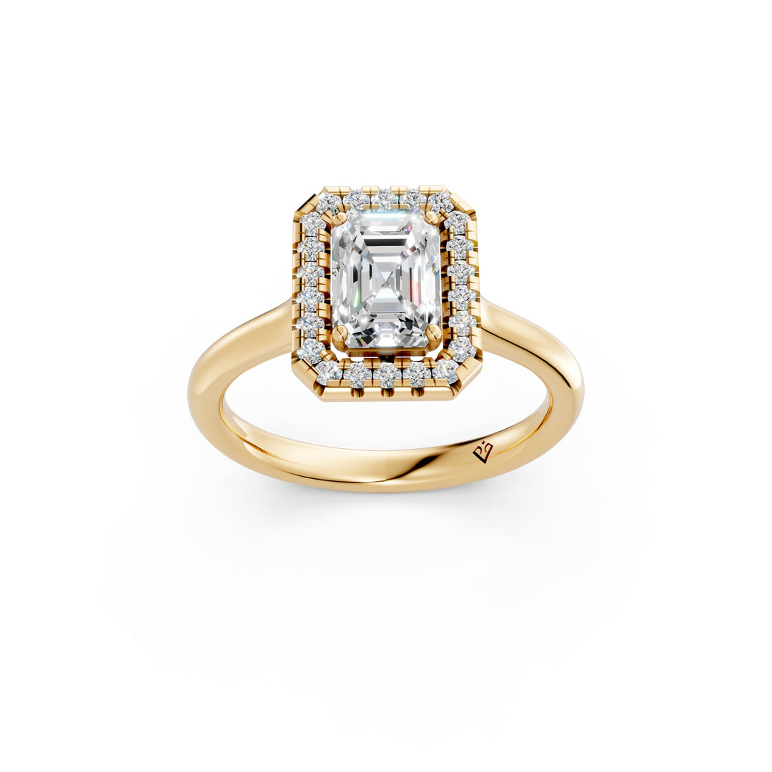 Yira Emerald Solitaire Diamond Womens Ring