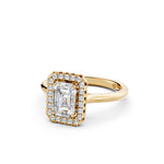 Load image into Gallery viewer, Yira Emerald Solitaire Diamond Womens Ring
