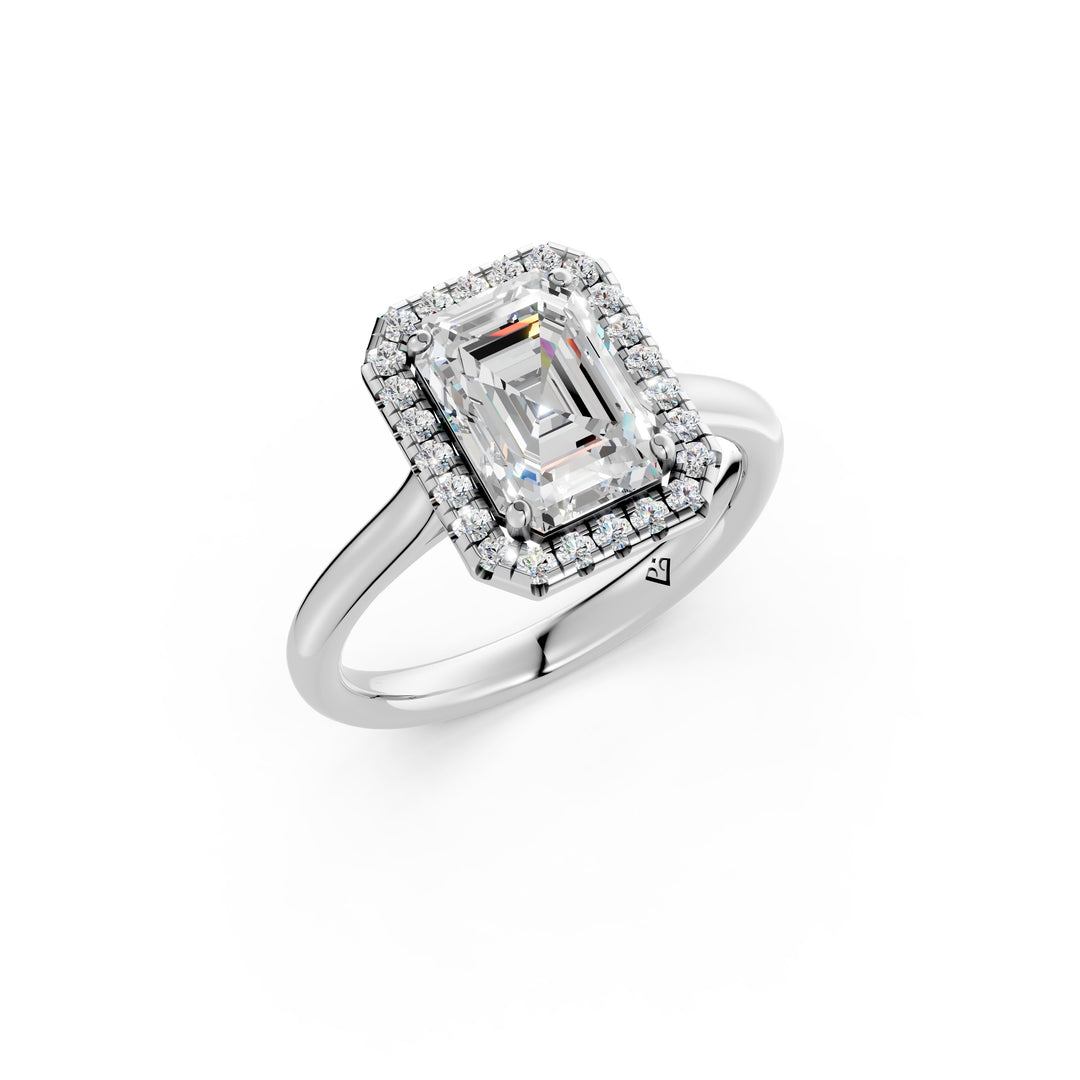 Yiana Emerald Solitaire Diamond Womens Ring