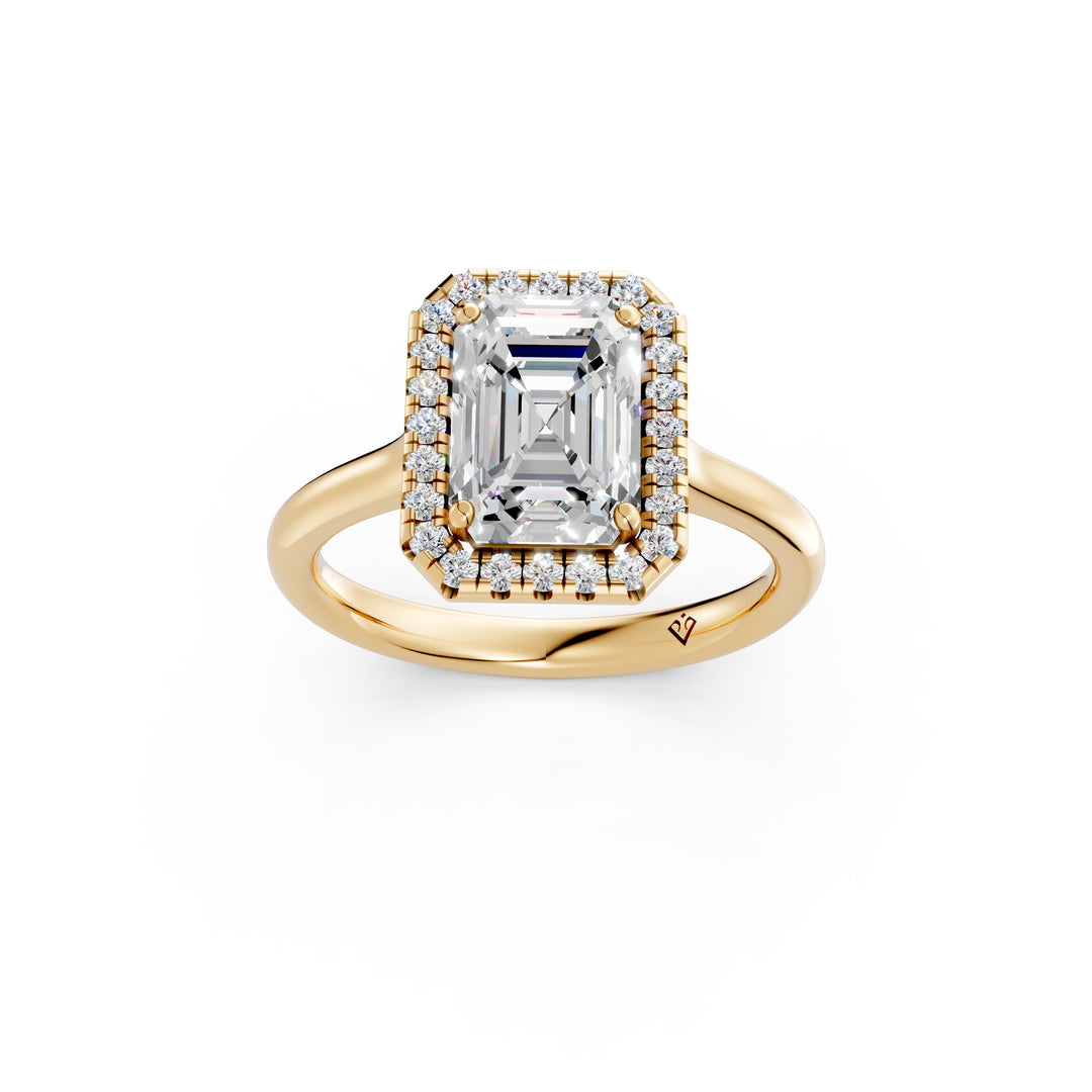 Yiana Emerald Solitaire Diamond Womens Ring