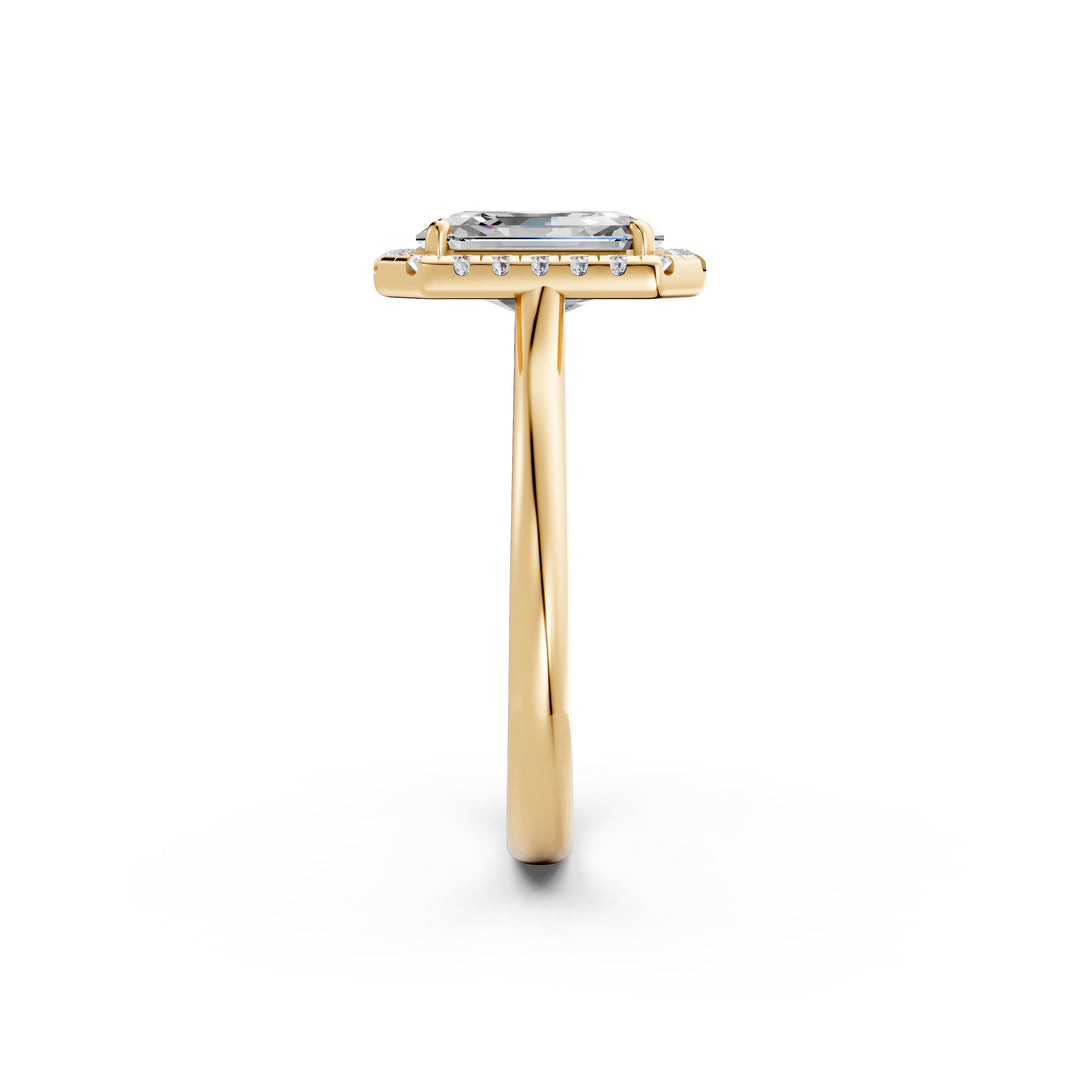 Yiana Emerald Solitaire Diamond Womens Ring