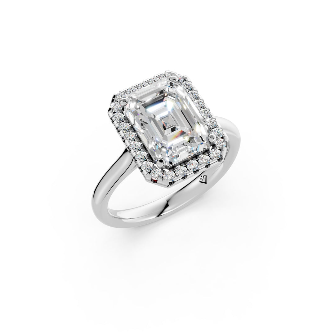 Yeira Emerald Solitaire Diamond Womens Ring