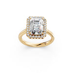 Load image into Gallery viewer, Yeira Emerald Solitaire Diamond Womens Ring
