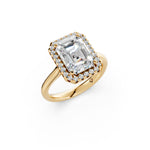 Load image into Gallery viewer, Yeira Emerald Solitaire Diamond Womens Ring
