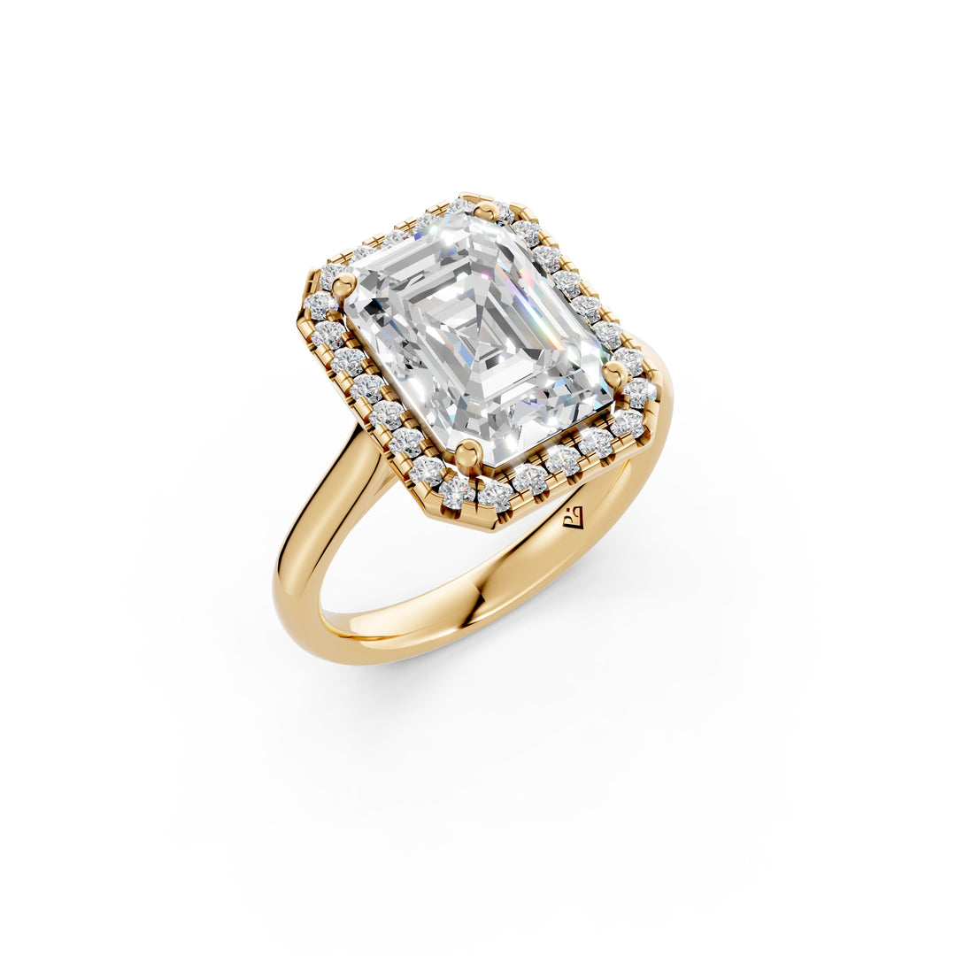 Yavya Emerald Solitaire Diamond Womens Ring