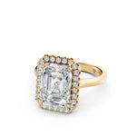 Load image into Gallery viewer, Yavya Emerald Solitaire Diamond Womens Ring
