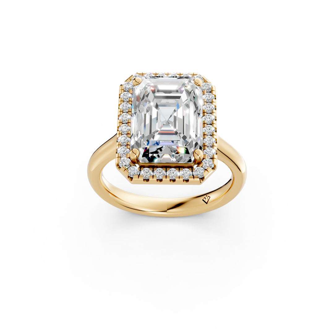 Yarza Emerald Solitaire Diamond Womens Ring