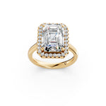 Load image into Gallery viewer, Yarza Emerald Solitaire Diamond Womens Ring
