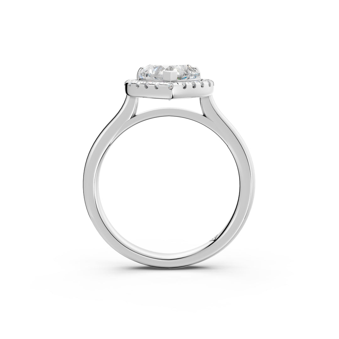Yania Heart Solitaire Diamond Womens Ring