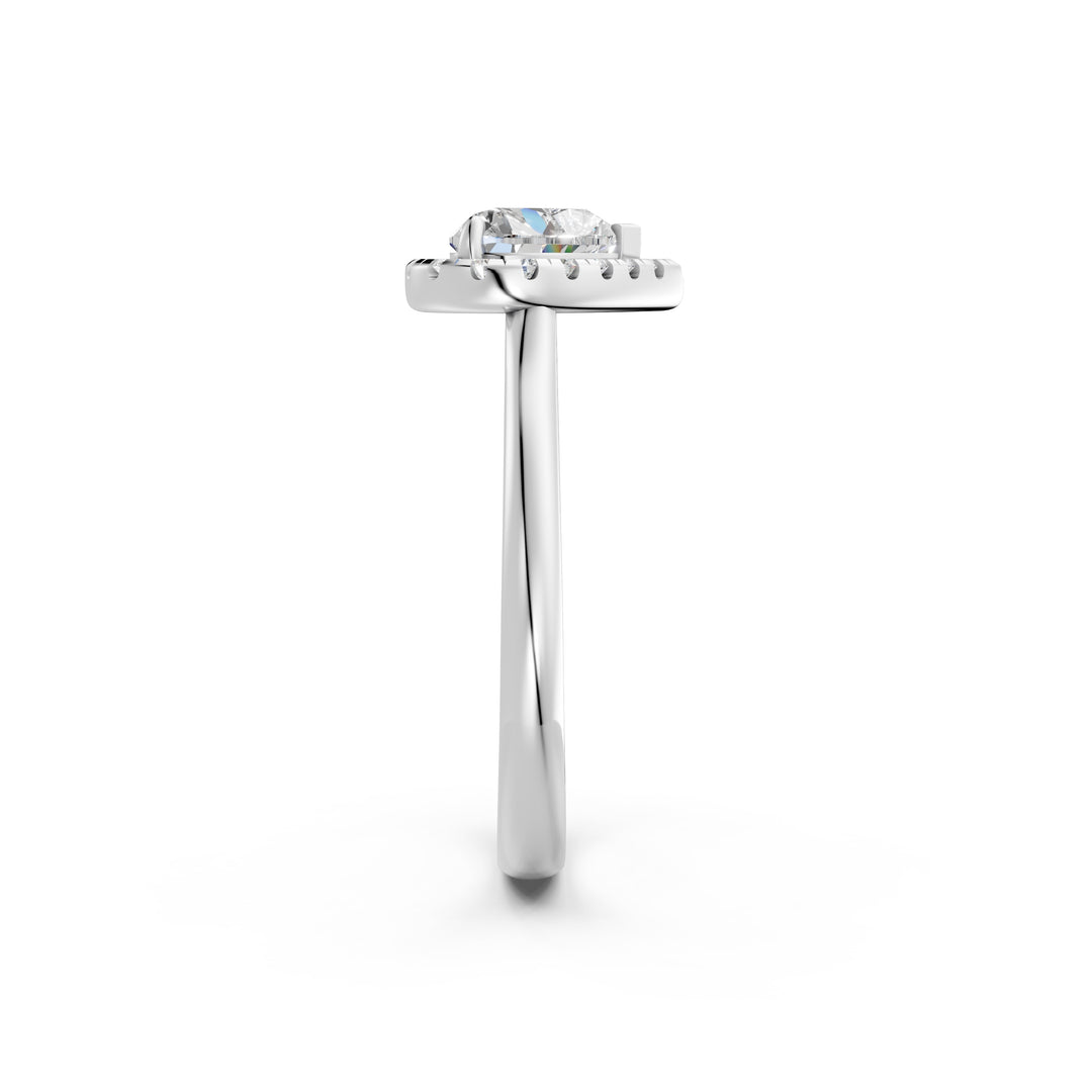 Yania Heart Solitaire Diamond Womens Ring