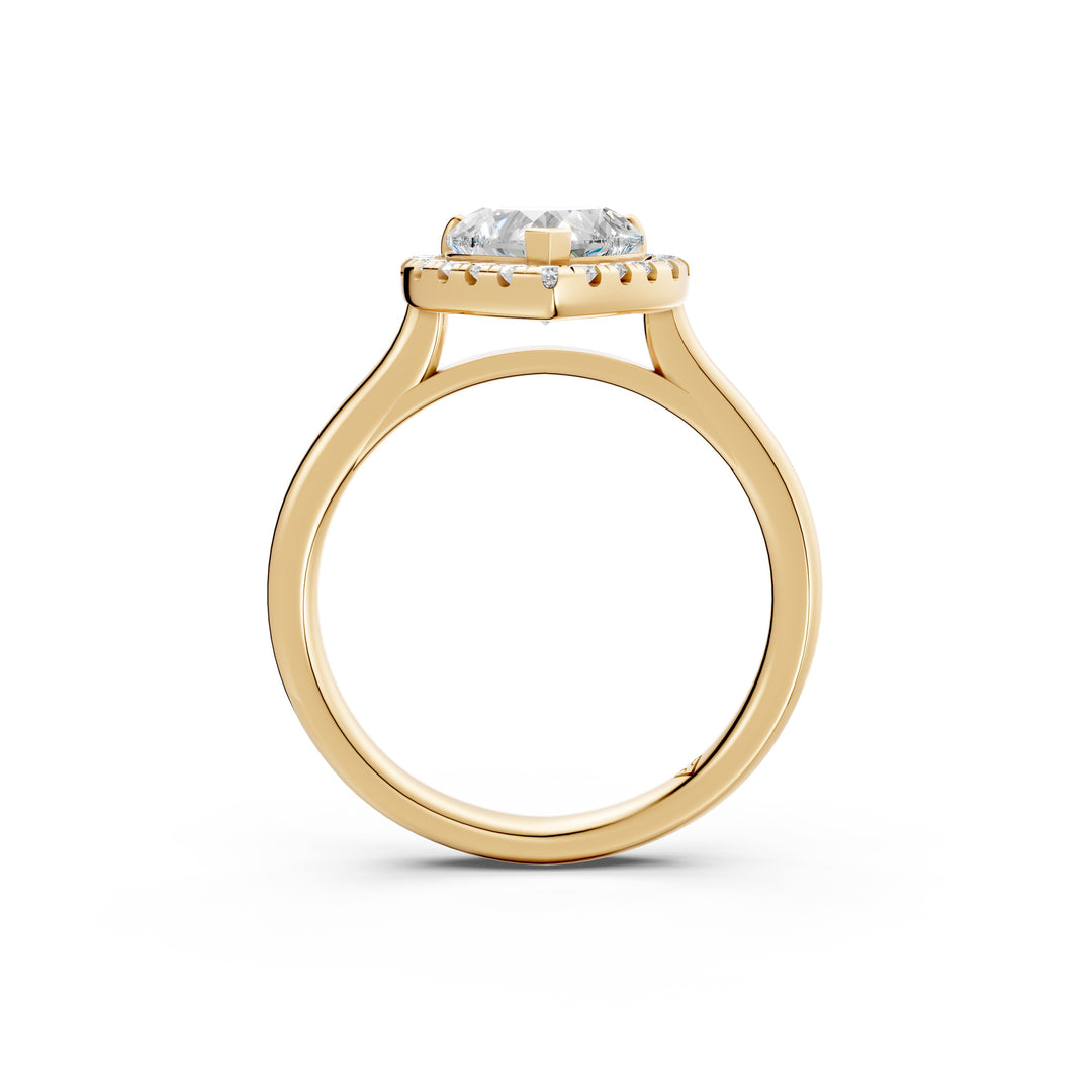 Yania Heart Solitaire Diamond Womens Ring