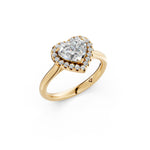Load image into Gallery viewer, Yania Heart Solitaire Diamond Womens Ring
