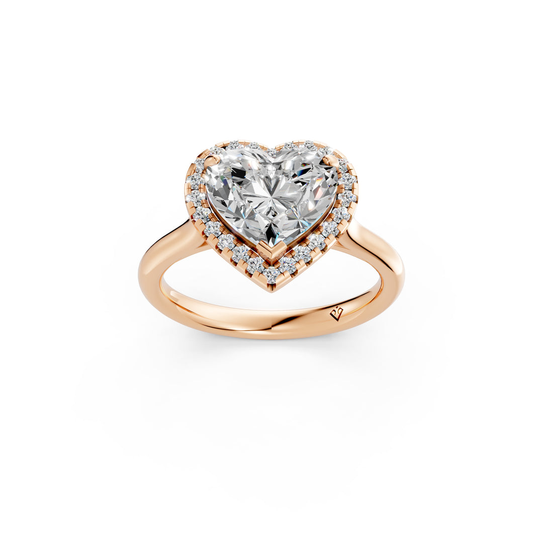 Yamya Heart Solitaire Diamond Womens Ring