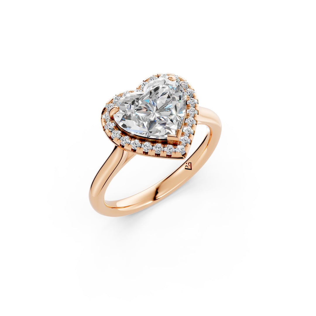 Yamya Heart Solitaire Diamond Womens Ring