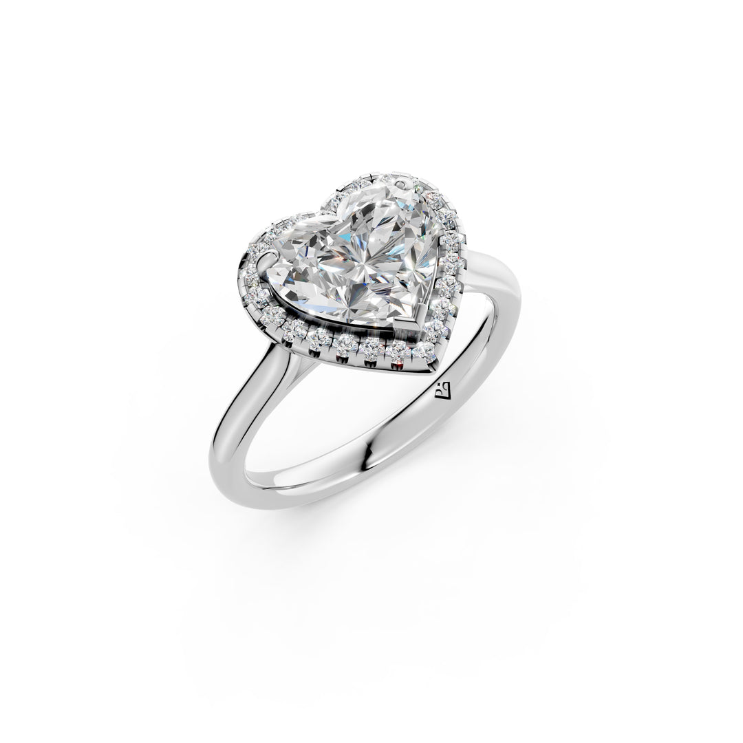 Yamya Heart Solitaire Diamond Womens Ring