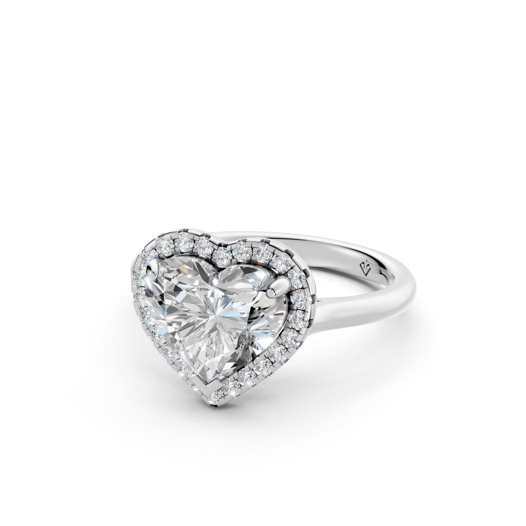 Yamya Heart Solitaire Diamond Womens Ring