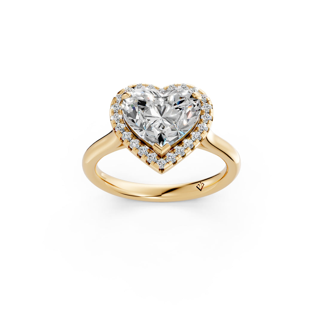 Yamya Heart Solitaire Diamond Womens Ring