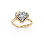 Load image into Gallery viewer, Yamya Heart Solitaire Diamond Womens Ring
