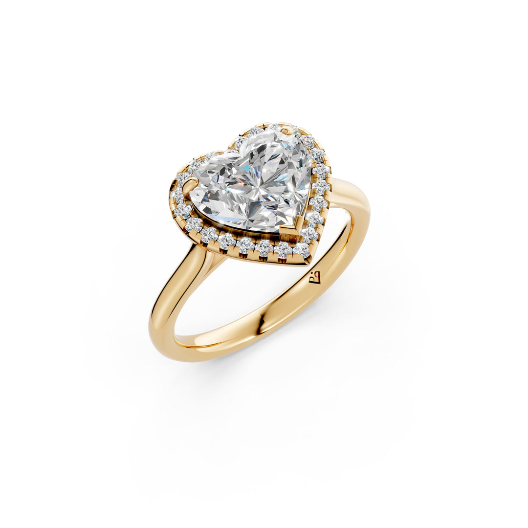 Yamya Heart Solitaire Diamond Womens Ring