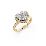Load image into Gallery viewer, Yamya Heart Solitaire Diamond Womens Ring
