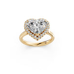 Load image into Gallery viewer, Yalra Heart Solitaire Diamond Womens Ring
