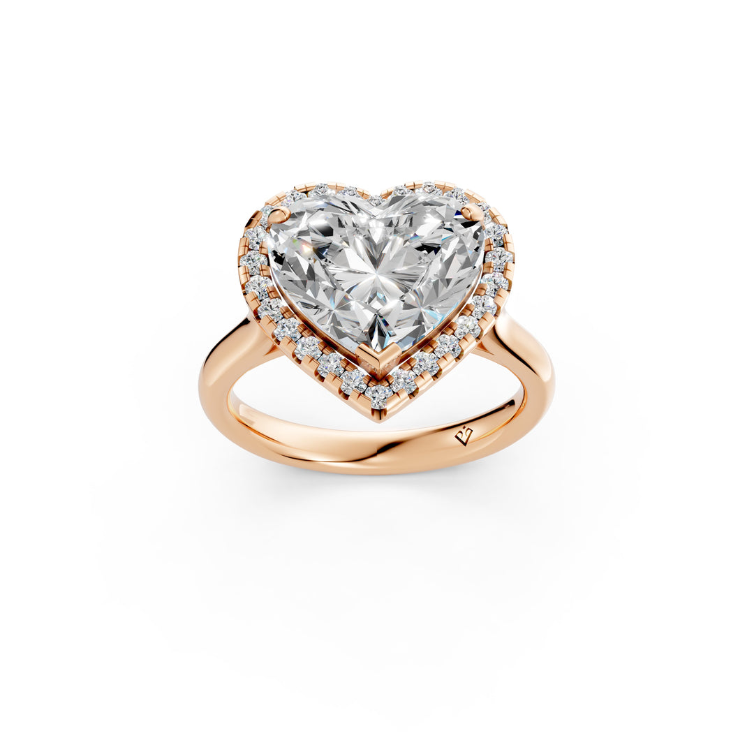 Yaira Heart Solitaire Diamond Womens Ring