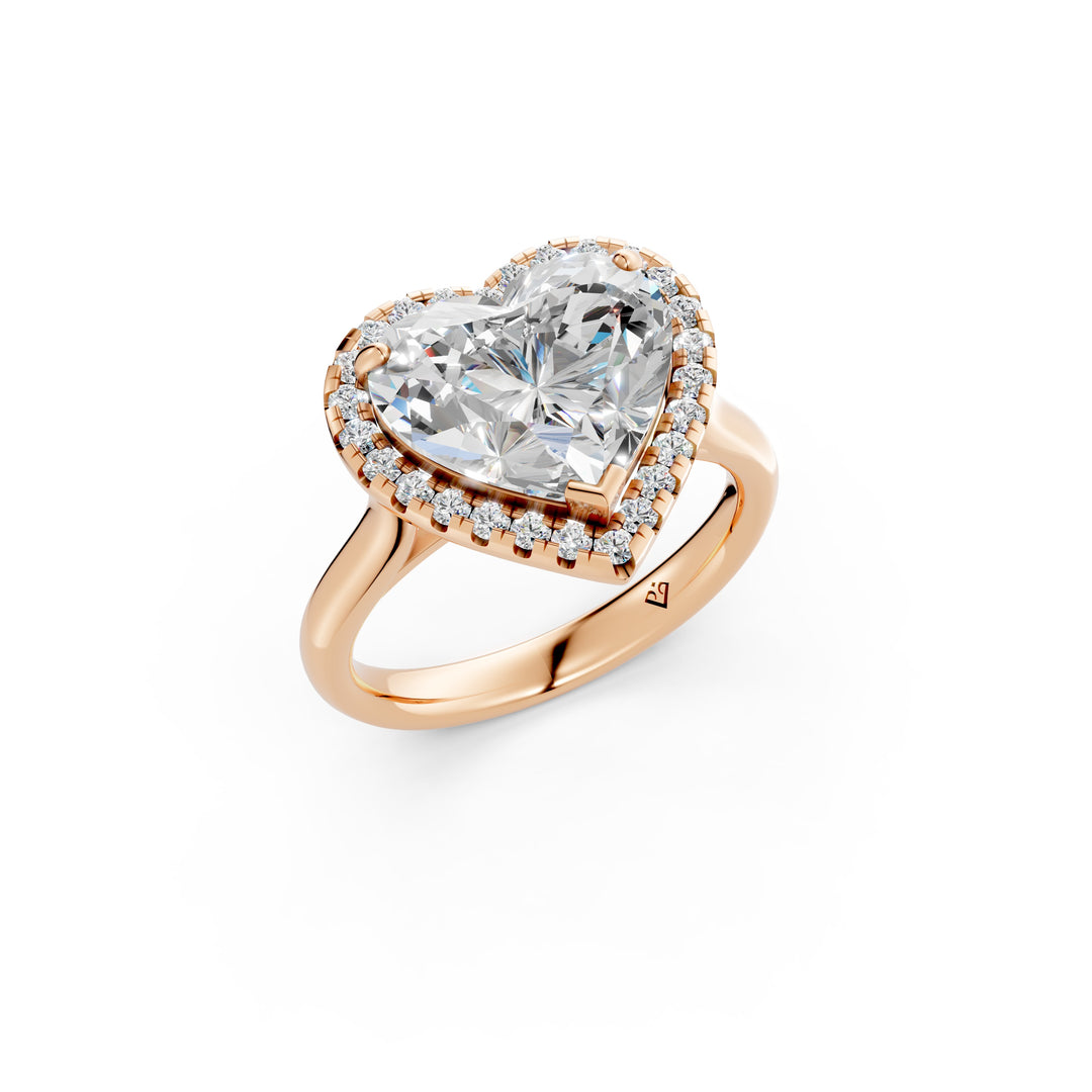 Yaira Heart Solitaire Diamond Womens Ring