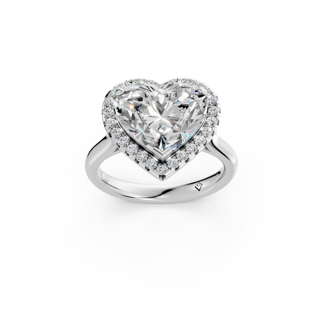Yaira Heart Solitaire Diamond Womens Ring