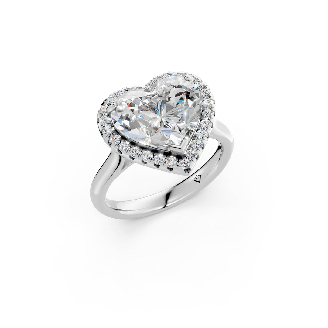 Yaira Heart Solitaire Diamond Womens Ring