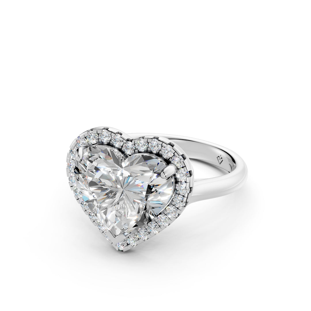Yaira Heart Solitaire Diamond Womens Ring