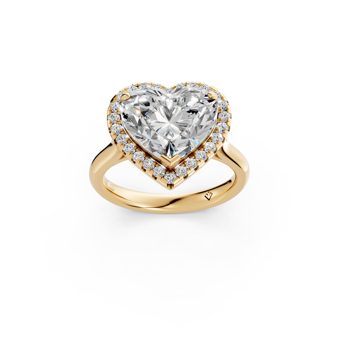 Yaira Heart Solitaire Diamond Womens Ring