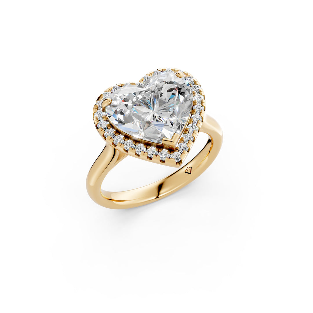 Yaira Heart Solitaire Diamond Womens Ring