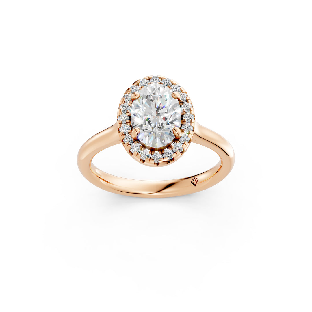 Xira Oval Solitaire Diamond Womens Ring