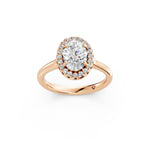 Load image into Gallery viewer, Xira Oval Solitaire Diamond Womens Ring
