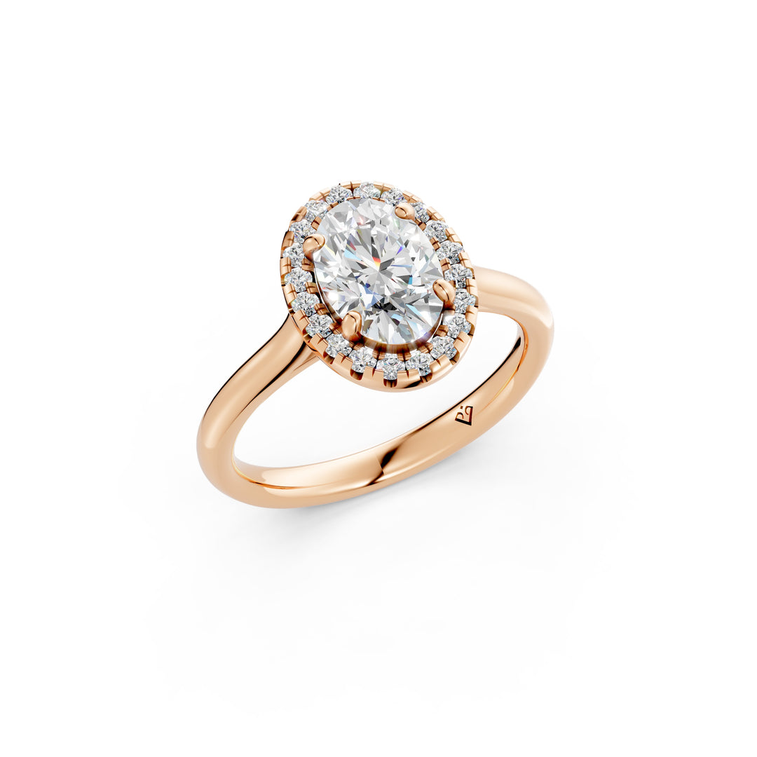Xira Oval Solitaire Diamond Womens Ring
