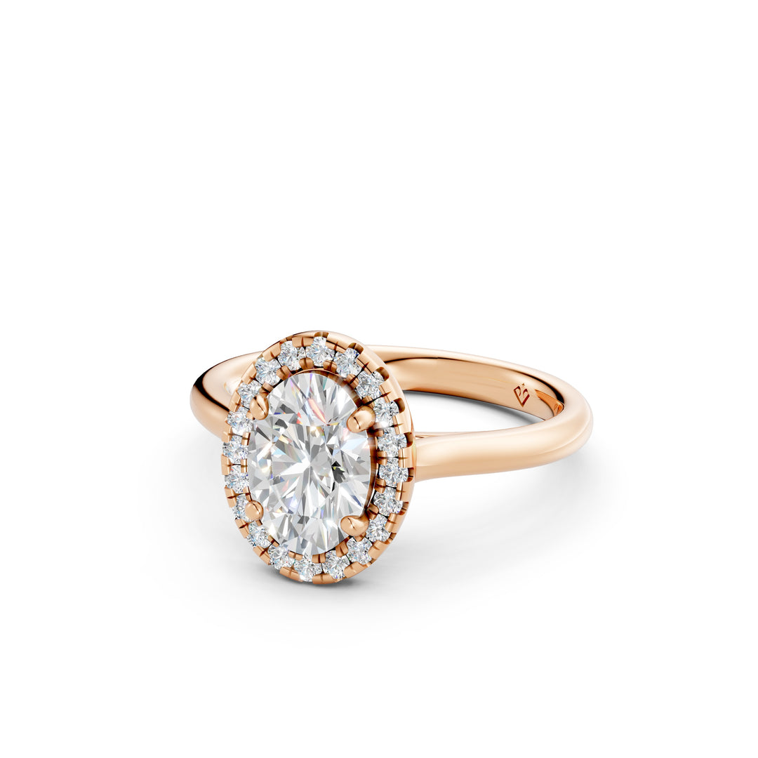 Xira Oval Solitaire Diamond Womens Ring