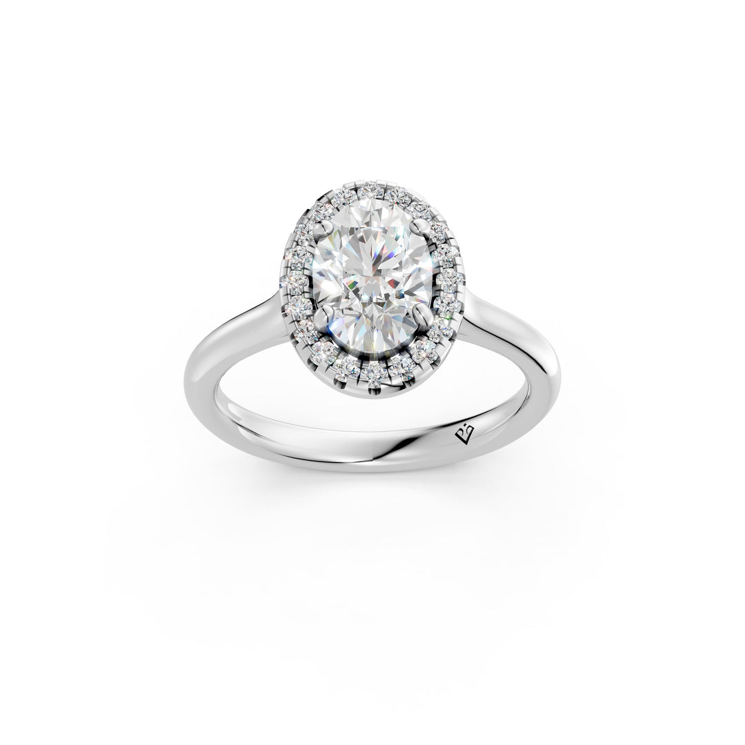 Xira Oval Solitaire Diamond Womens Ring
