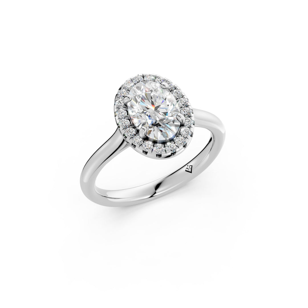 Xira Oval Solitaire Diamond Womens Ring