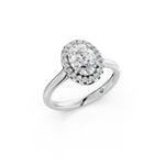 Load image into Gallery viewer, Xira Oval Solitaire Diamond Womens Ring
