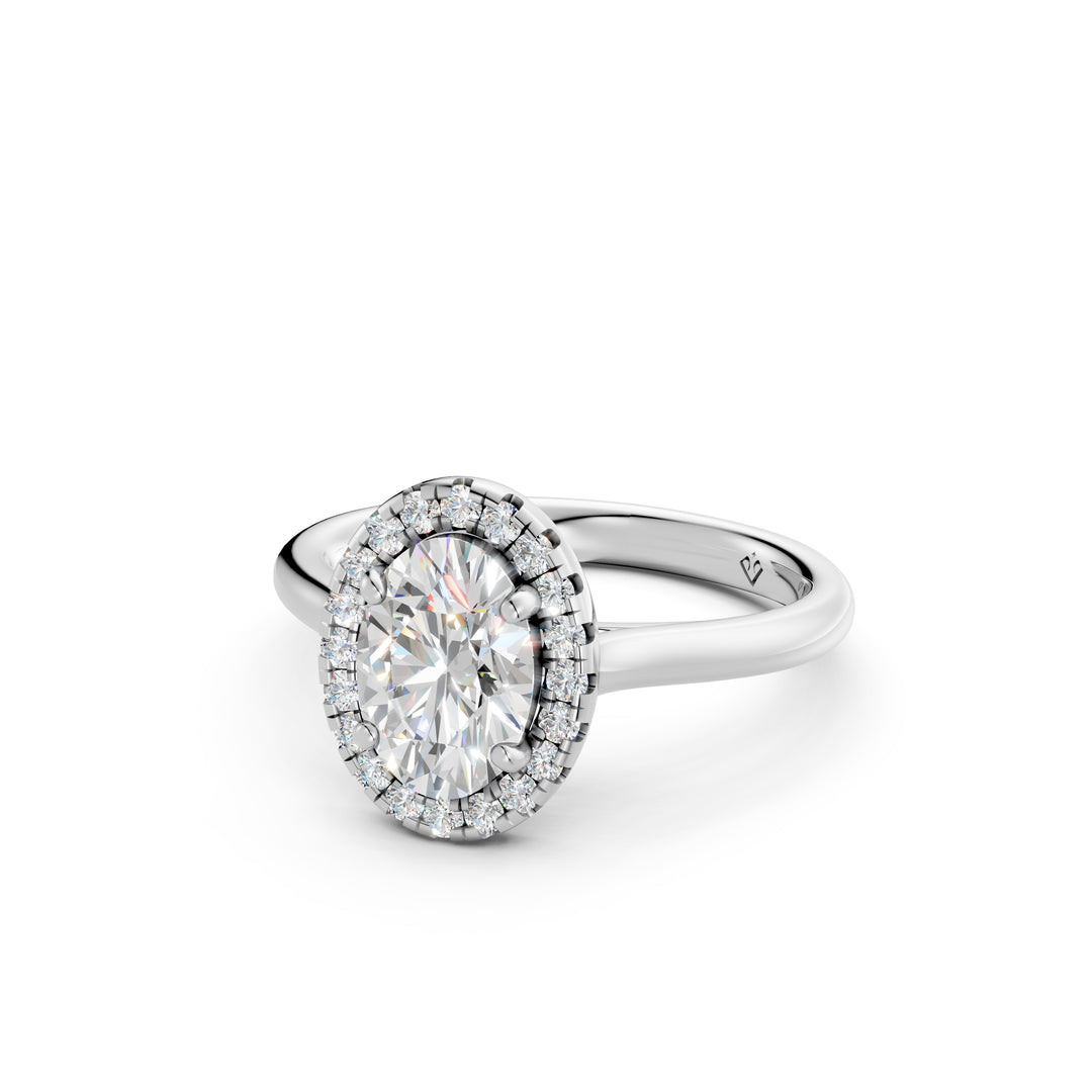Xira Oval Solitaire Diamond Womens Ring