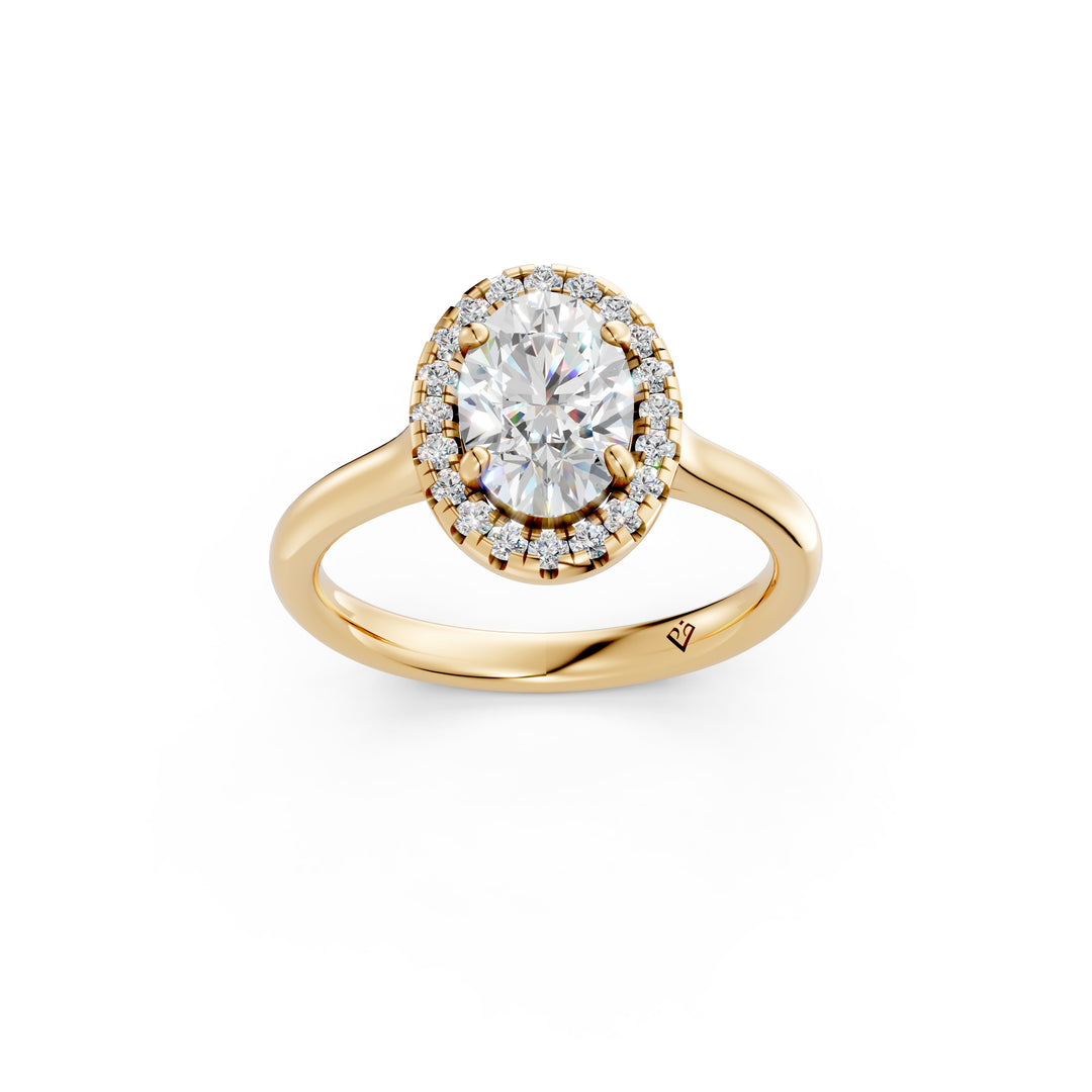 Xira Oval Solitaire Diamond Womens Ring
