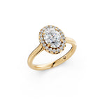 Load image into Gallery viewer, Xira Oval Solitaire Diamond Womens Ring
