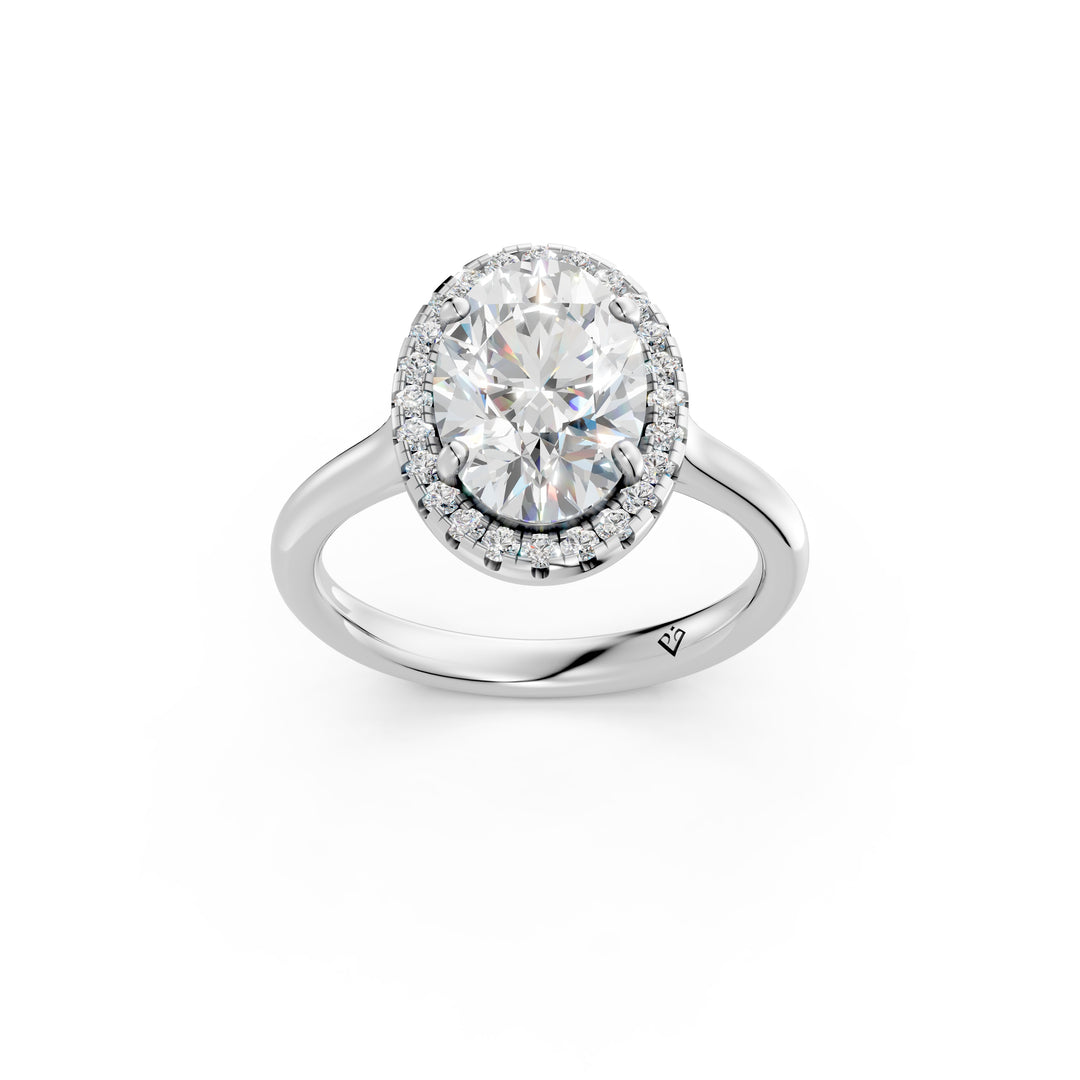 Xiana Oval Solitaire Diamond Womens Ring