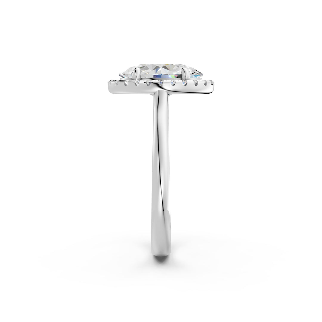 Xiana Oval Solitaire Diamond Womens Ring