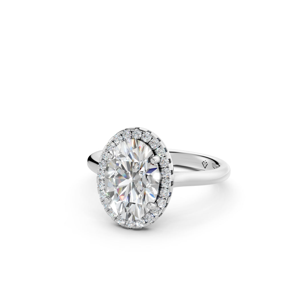 Xiana Oval Solitaire Diamond Womens Ring