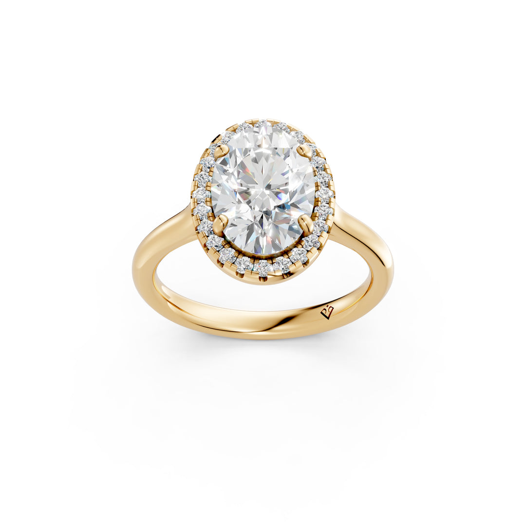 Xiana Oval Solitaire Diamond Womens Ring