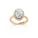 Load image into Gallery viewer, Xiana Oval Solitaire Diamond Womens Ring

