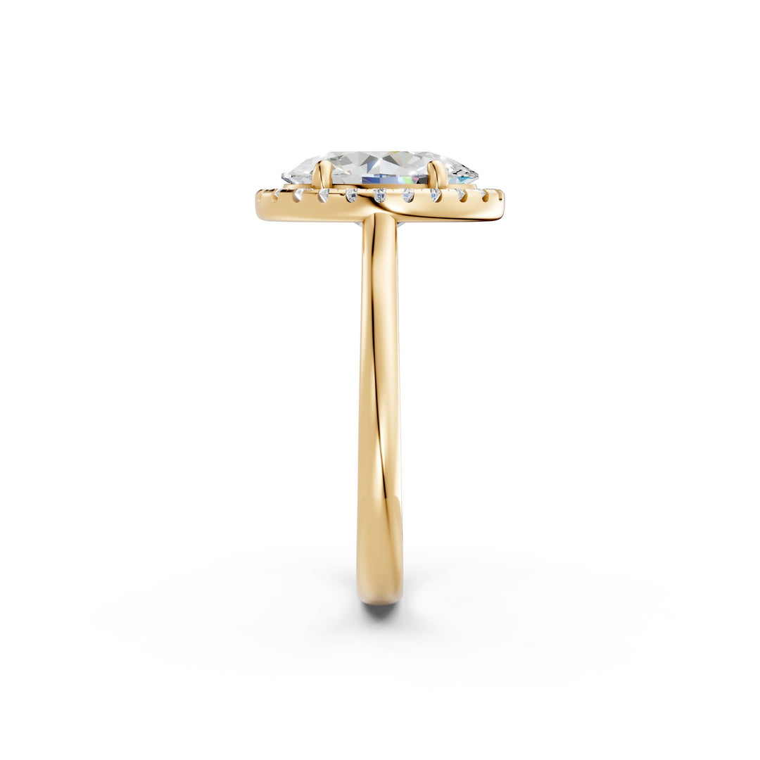 Xiana Oval Solitaire Diamond Womens Ring