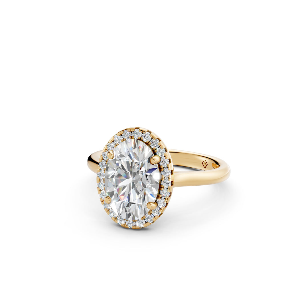 Xiana Oval Solitaire Diamond Womens Ring