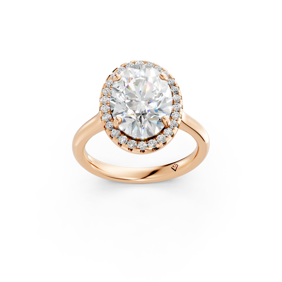 Xeira Oval Solitaire Diamond Womens Ring